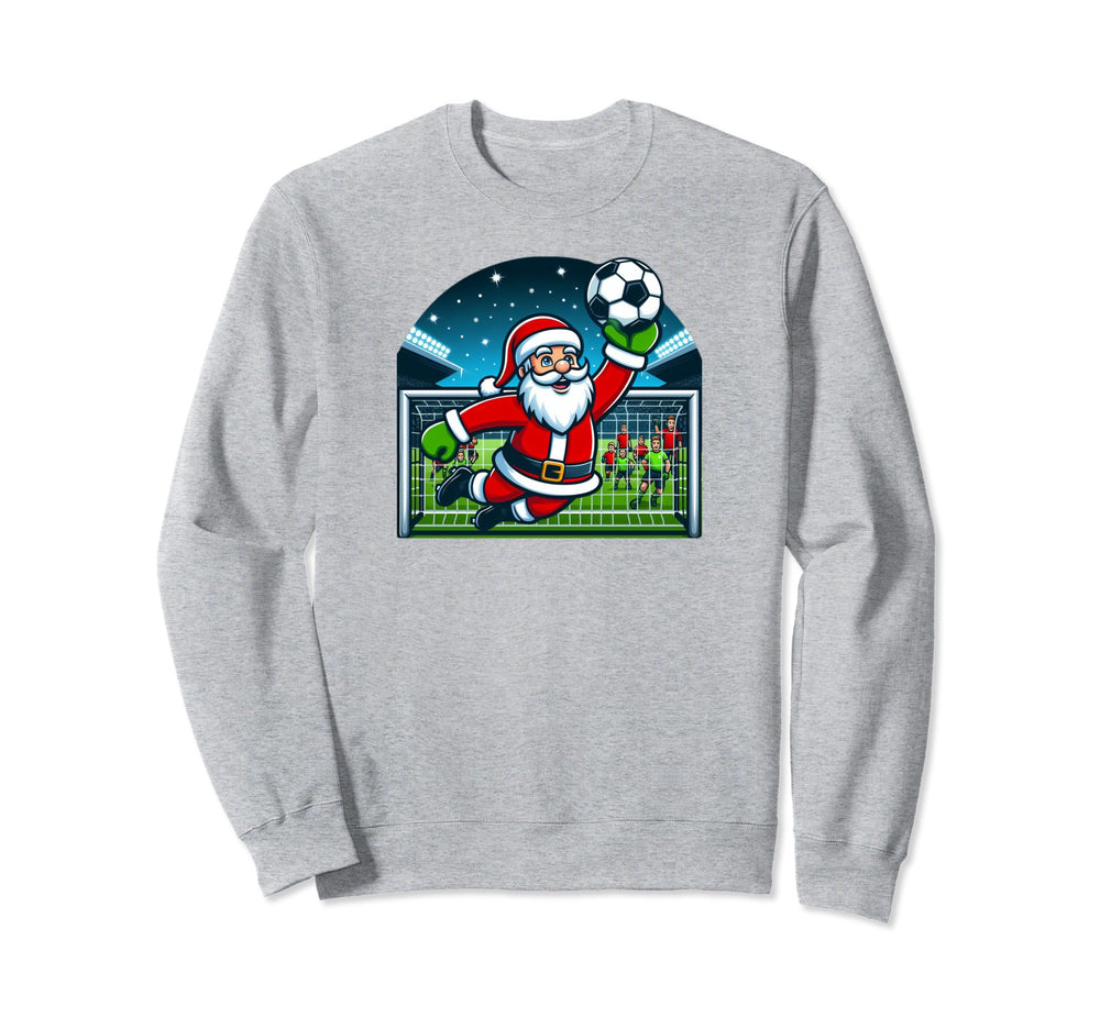 Goalkeeper Soccer Santa Sweatshirt - Graphic Print Men Women