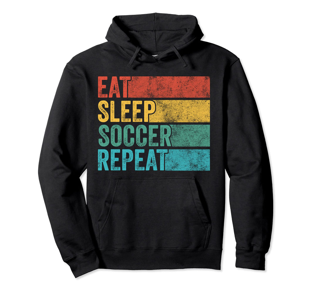 Eat Sleep Soccer Repeat Soccer Sport Hoodie - Minimalist Print for Adults