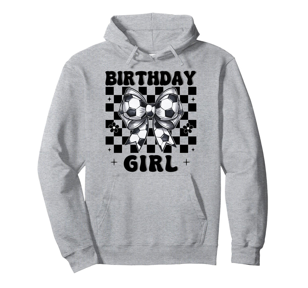 Birthday Soccer Coquette Bow Hoodie - Custom Art Print Unisex