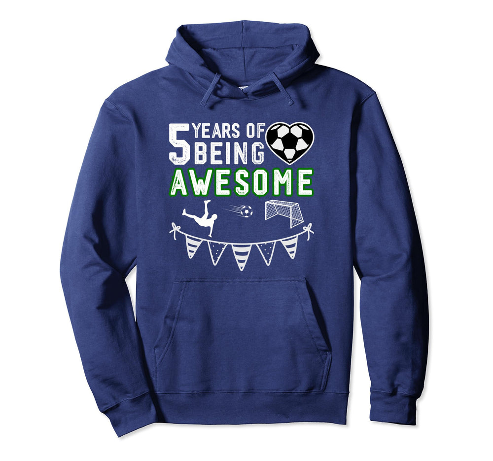 5 Year Old Birthday Soccer 5Th Hoodie - Aesthetic Graphic Men Women