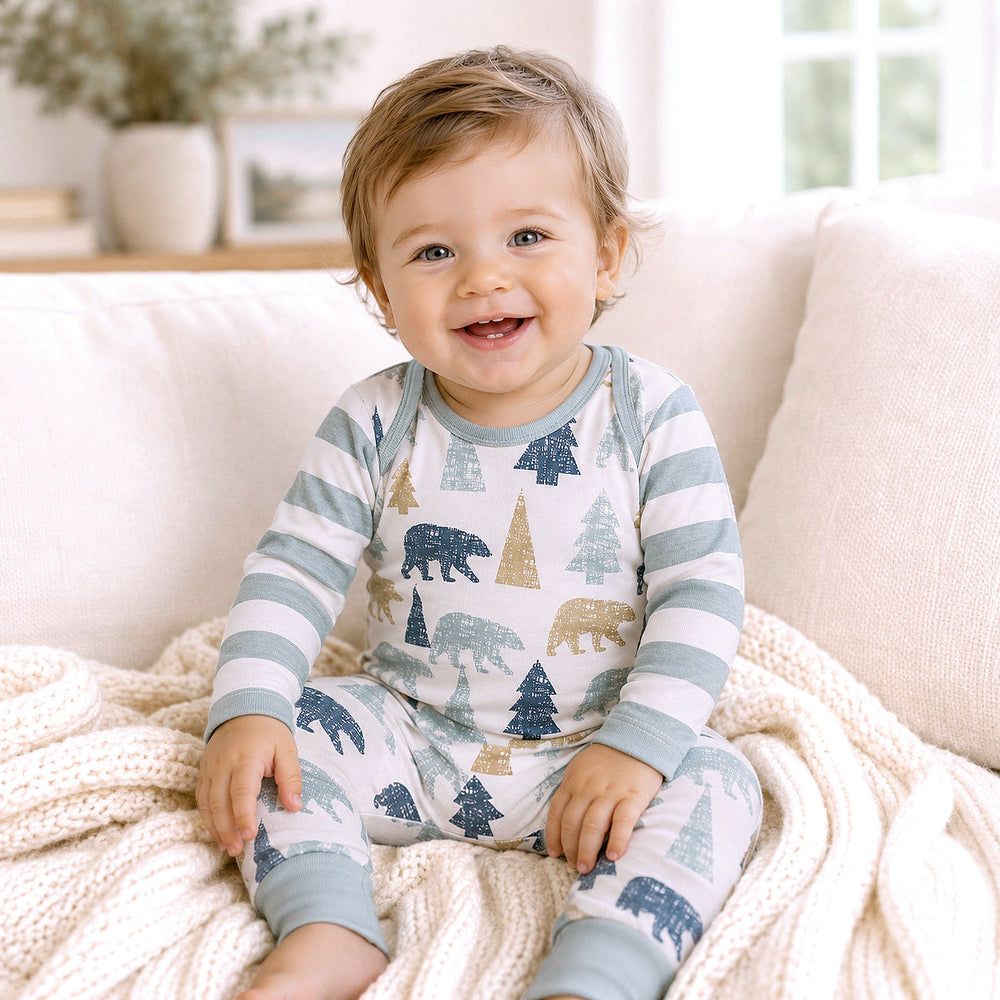 Bear Mountain Baby Boy Cotton Romper Tesa Babe