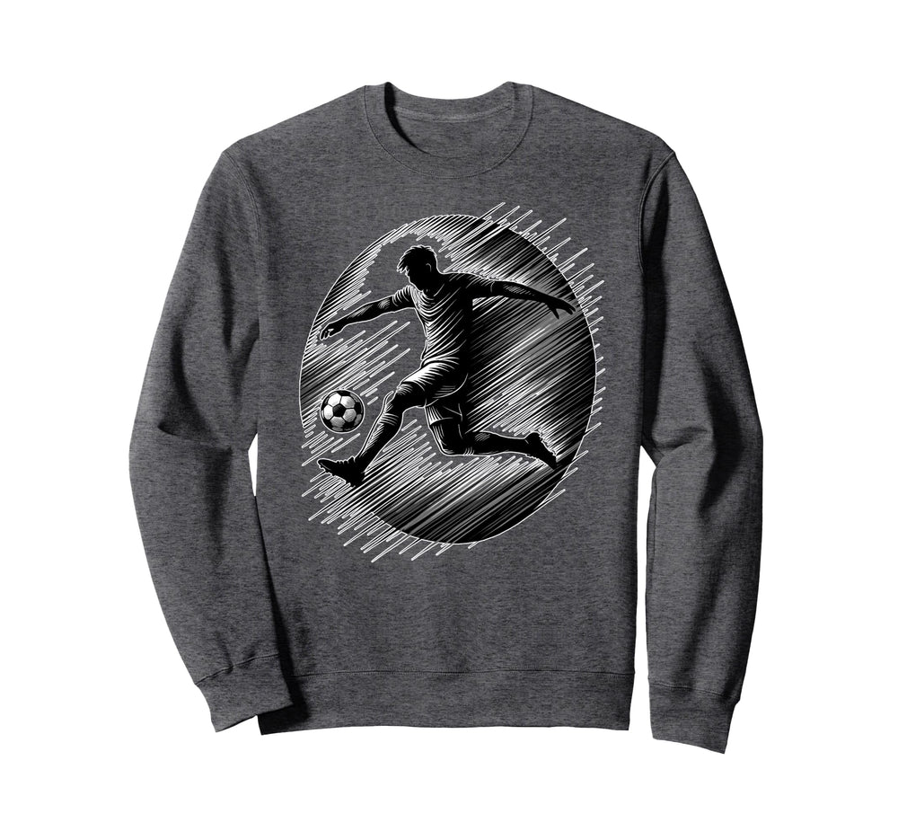 Soccer Motion Teen And Male Sweatshirt - Casual Everyday Wear Men Women