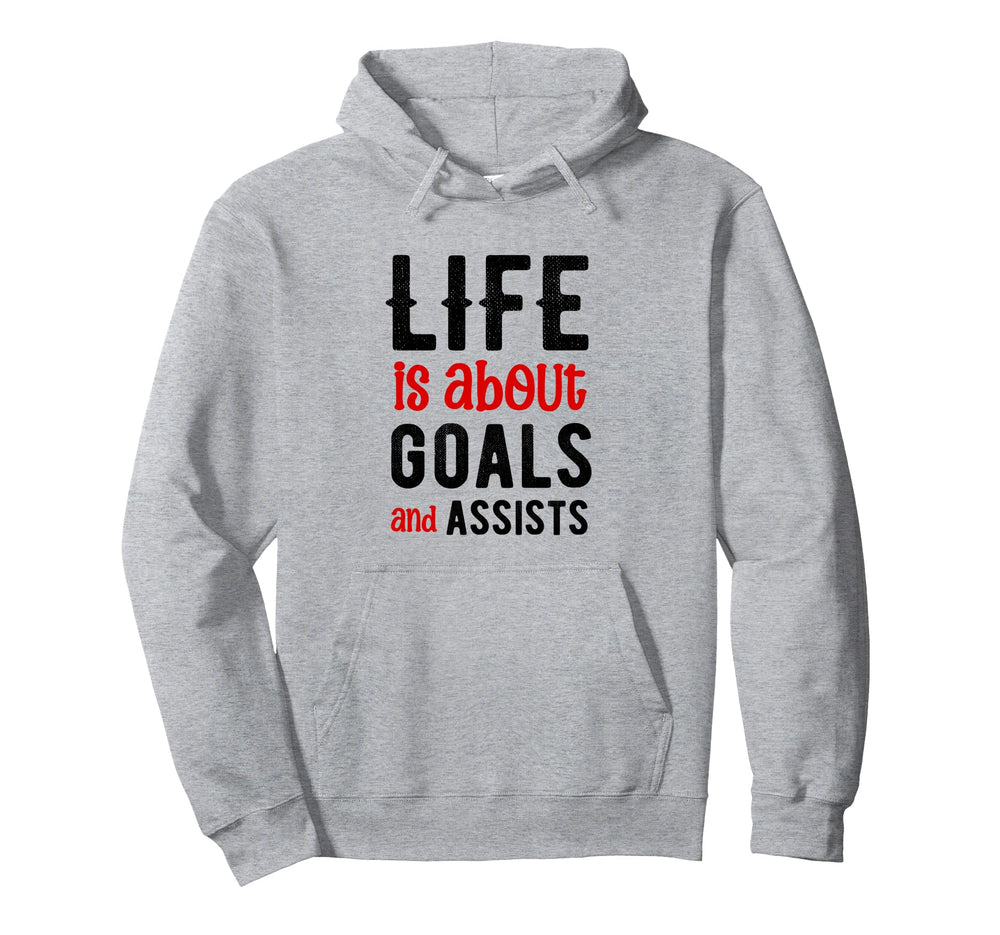 Football Soccer Life Is About Goals Hoodie - Casual Everyday Wear Unisex