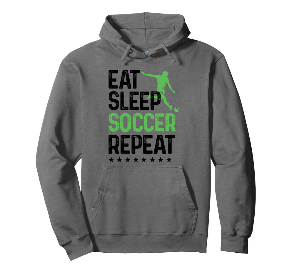 Eat Sleep Soccer Repeat Soccer Sports Hoodie - Aesthetic Graphic for Adults