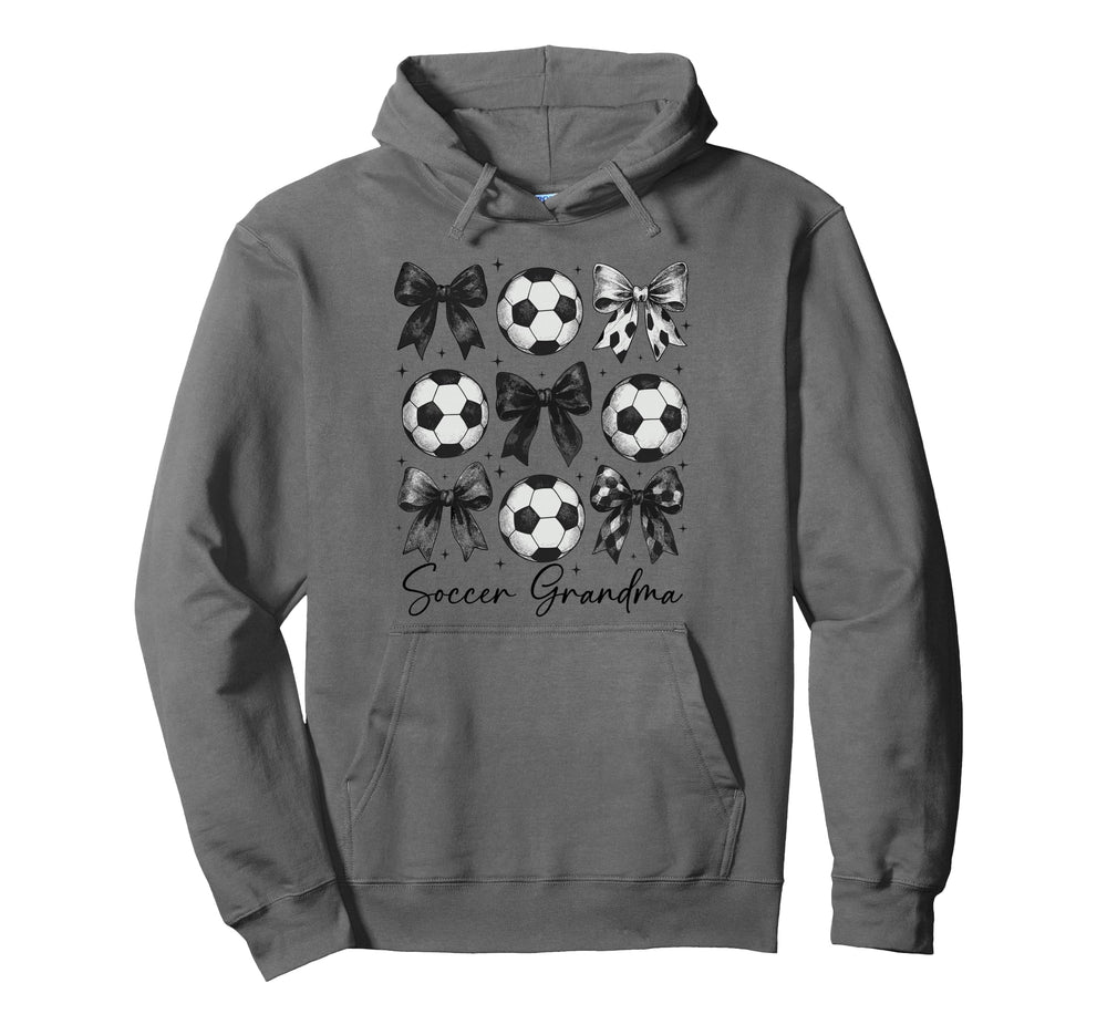 Soccer Grandma Funny Coquette Bow Hoodie - Aesthetic Graphic for Adults