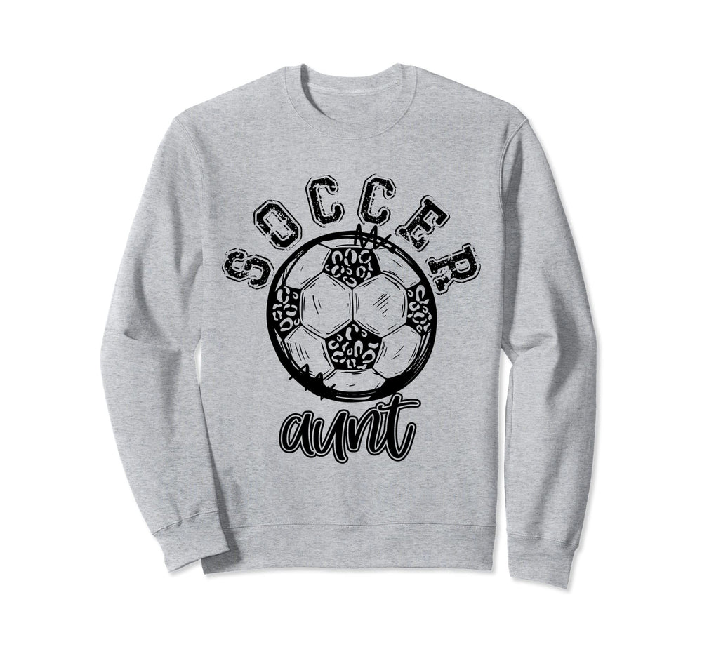 Soccer Aunt Leopard Cheetah Trendy Sweatshirt - Fun Novelty Design Unisex