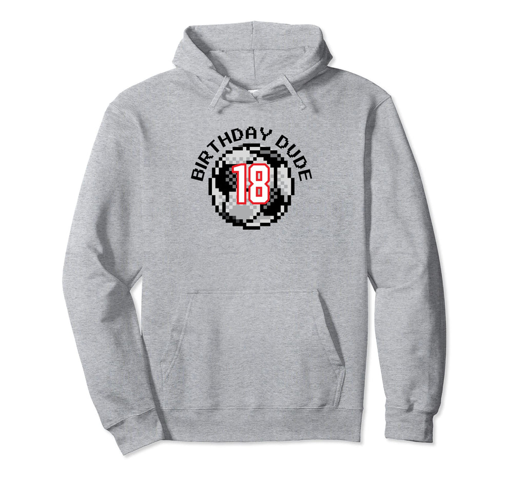 18 Year Old 18Th Birthday Dude 8 Bit Hoodie - Novelty Apparel Men Women