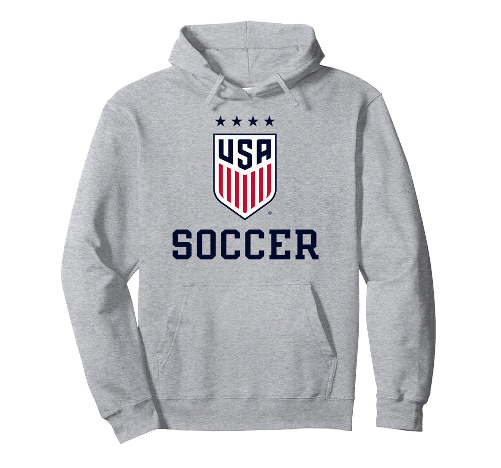 United States Soccer Icon Gray Uswnt Hoodie - Unique Graphic for Adults