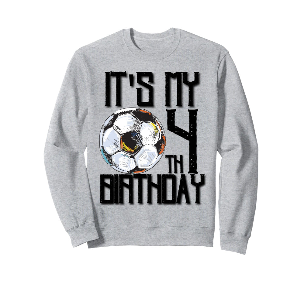Its My 4Th Birthday Soccer Player 4Th Sweatshirt - Minimalist Print Unisex