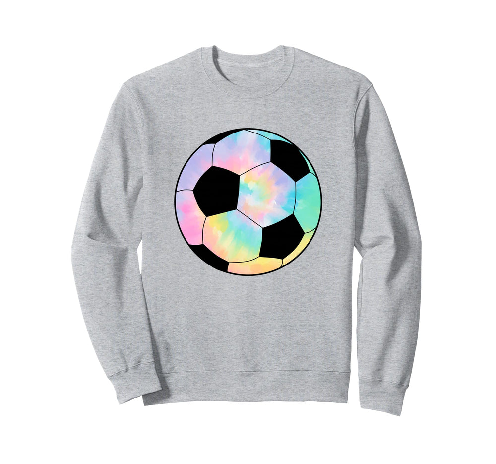 Tie Dye Soccer Player Coach Fan Sweatshirt - Fun Novelty Design for Adults