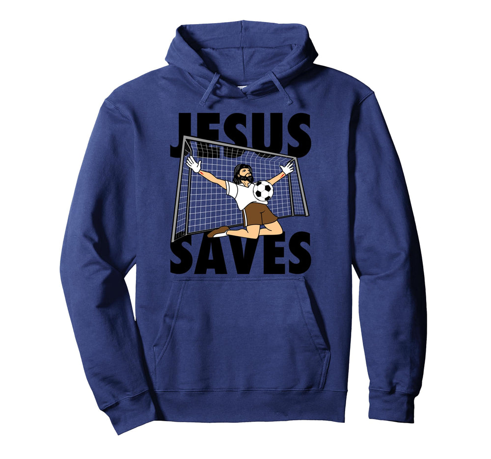 Funny Soccer Art Jesus Goalkeeper Soccer Hoodie - Custom Art Print Unisex