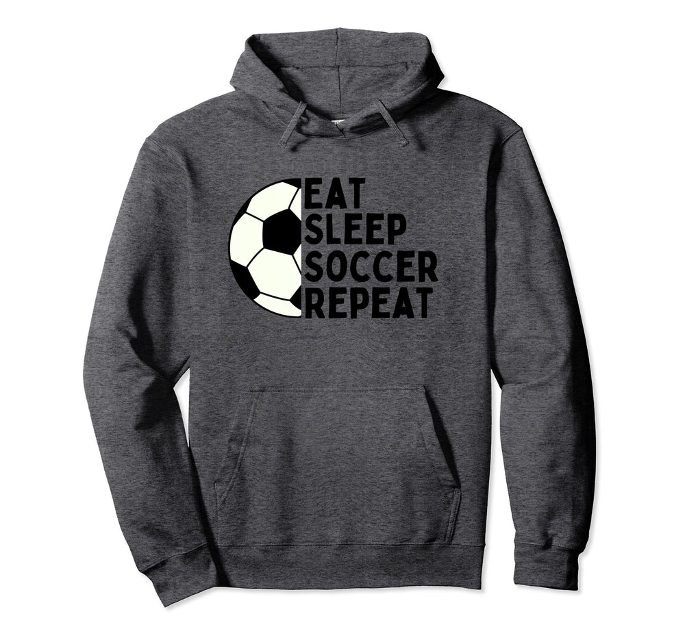 Eat Sleep Soccer Repeat Funny Sport Hoodie - Custom Art Print for Adults
