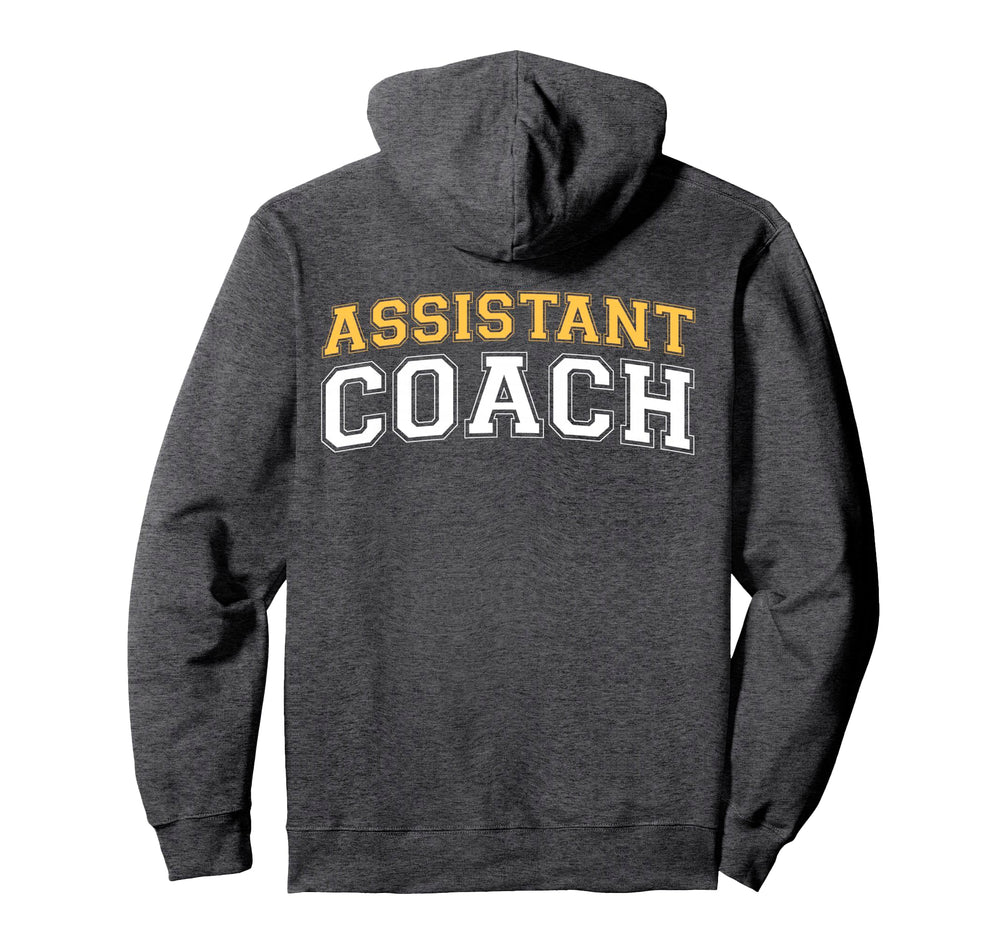 Assistant Coach Sports Trainer Back Hoodie - Unique Graphic Unisex