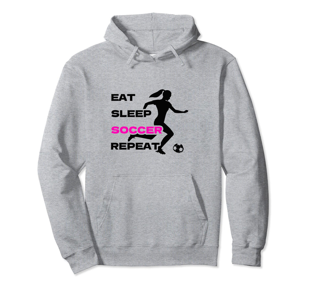 Eat Sleep Soccer Repeat Soccer Hoodie - Streetwear Style for Adults