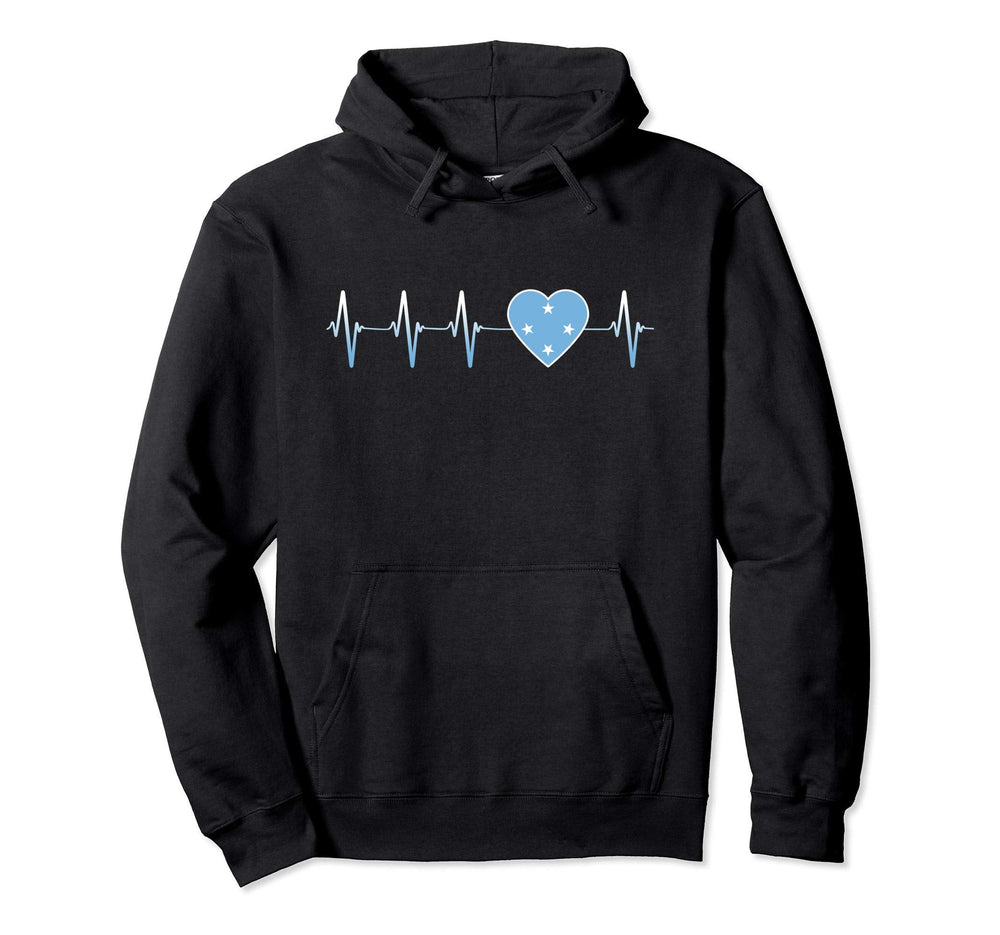 Micronesian Heartbeat I Love Micronesia Hoodie - Aesthetic Graphic Unisex