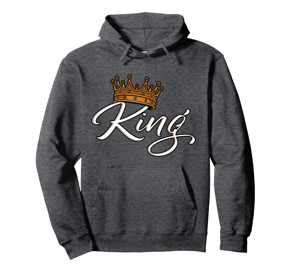 Crown Writing King Hoodie - Novelty Apparel Men Women