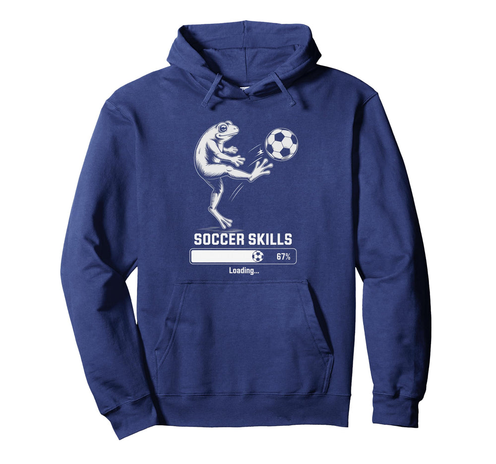 Frog Soccer Skills Loading Team Win Hoodie - Fun Novelty Design for Adults