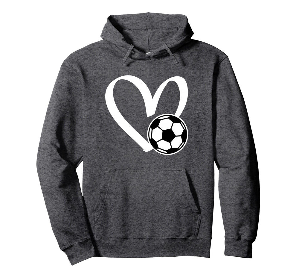 Soccer Ball Heart Hoodie - Aesthetic Graphic Unisex