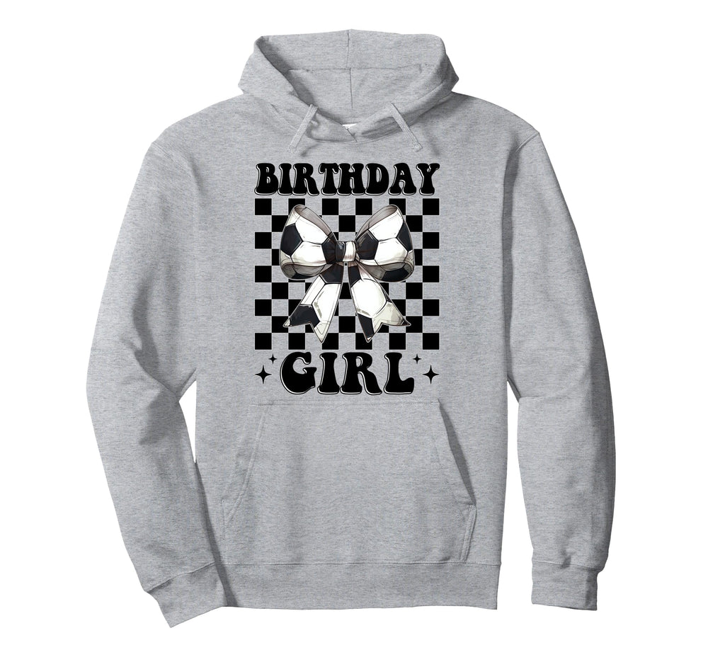 Birthday Soccer Coquette Bow Hoodie - Trendy Graphic Men Women
