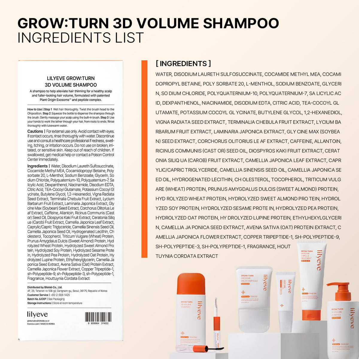 Lilyeve Grow Turn Exosome 3D Volume Brush Shampoo - Snipetell