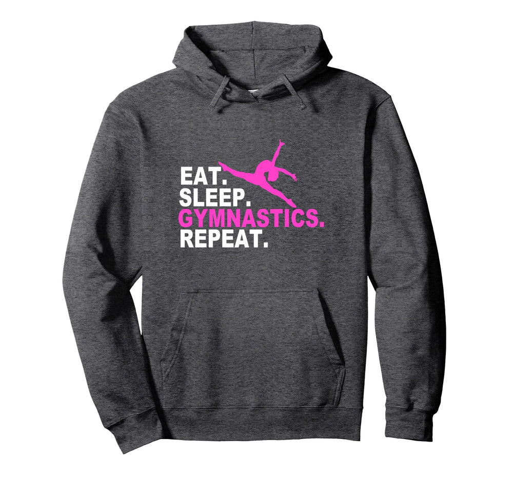 Eat Sleep Gymnastics Repeat Hoodie - Streetwear Style for Adults