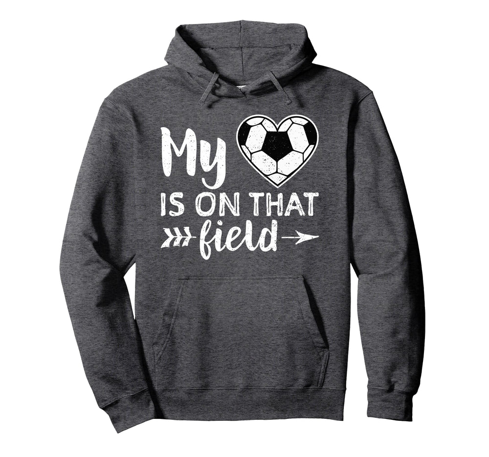 My Heart Is That Field Soccer Soccer Mom Hoodie - Minimalist Print Unisex