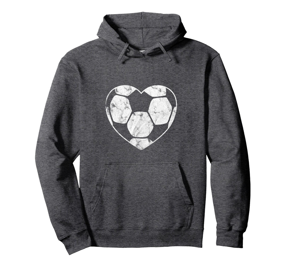 Soccer Ball Heart Mom Fan Parent Hoodie - Custom Art Print for Adults