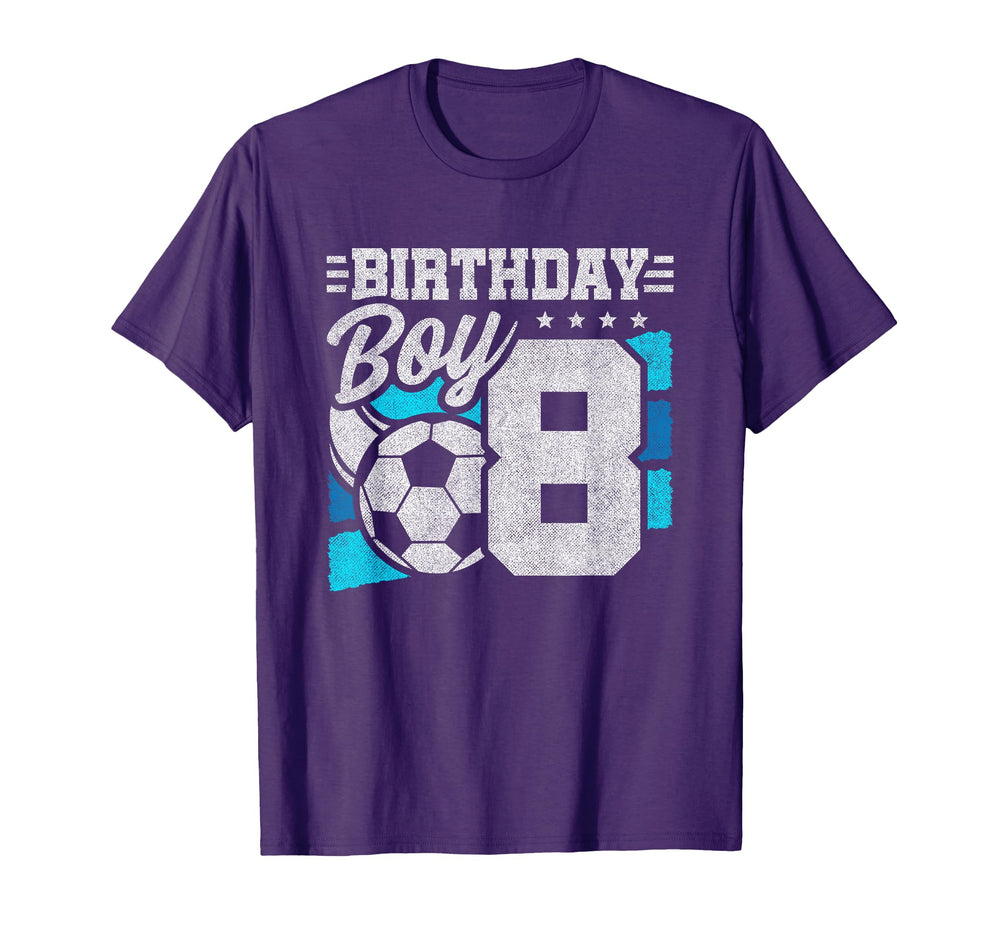 Soccer Birthday Party 8 Year Old 8Th T-Shirt - Fun Novelty Design Unisex