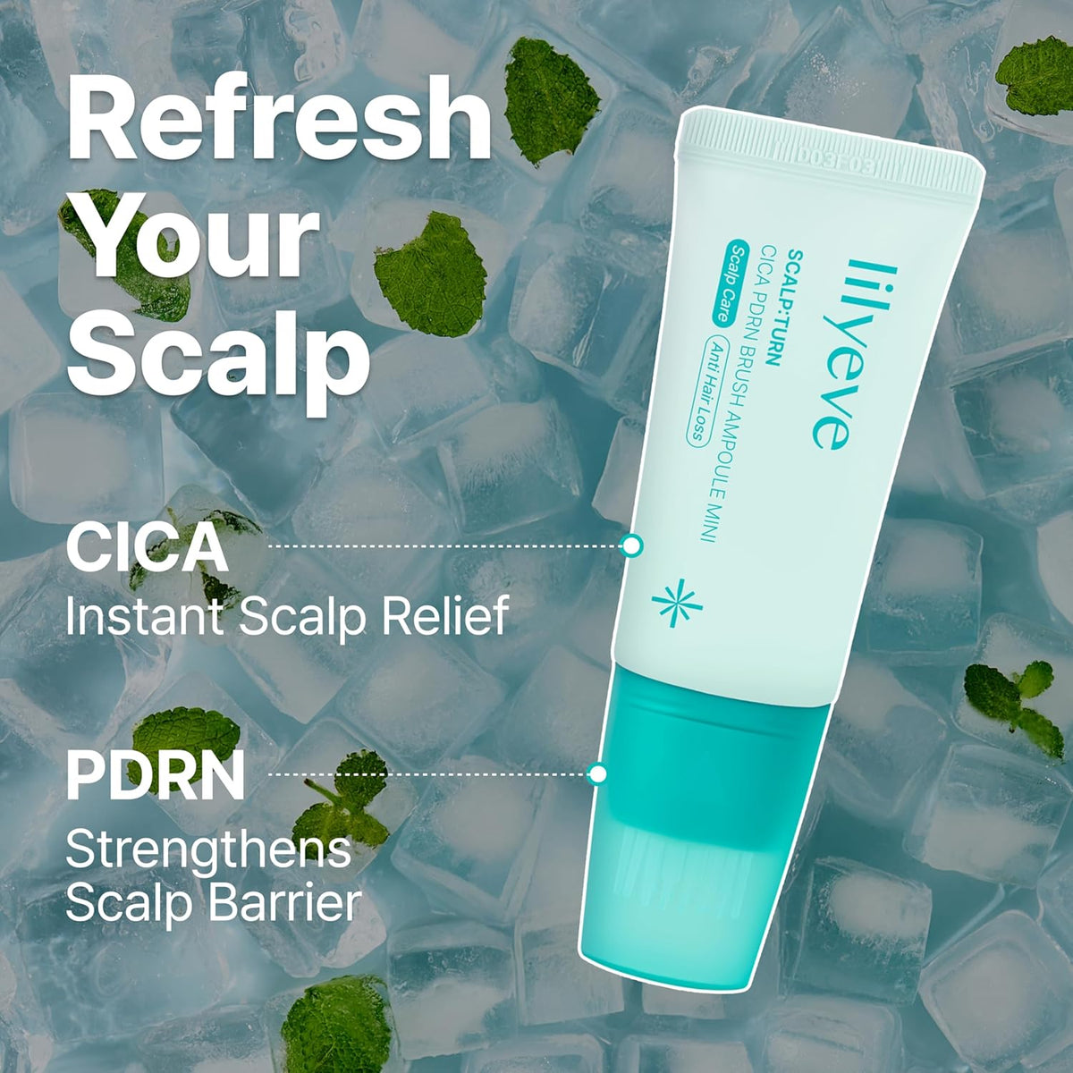 Lilyeve Scalp:Turn CICA PDRN Brush Ampoule - Snipetell