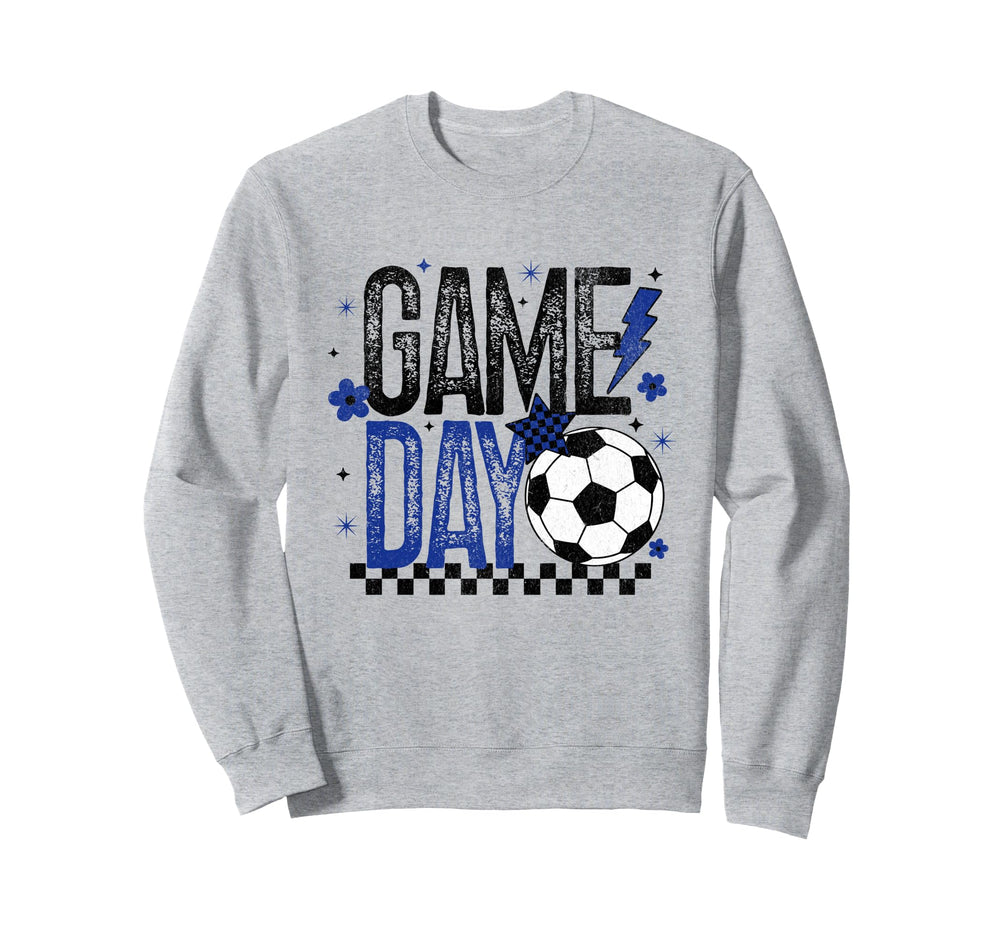 Game Day Soccer Season Checkered Sweatshirt - Minimalist Print Men Women