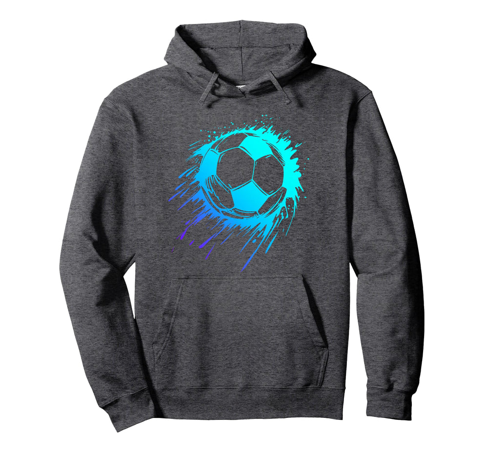 Blue Soccer Ball Soccer Player Mens Hoodie - Casual Everyday Wear Unisex