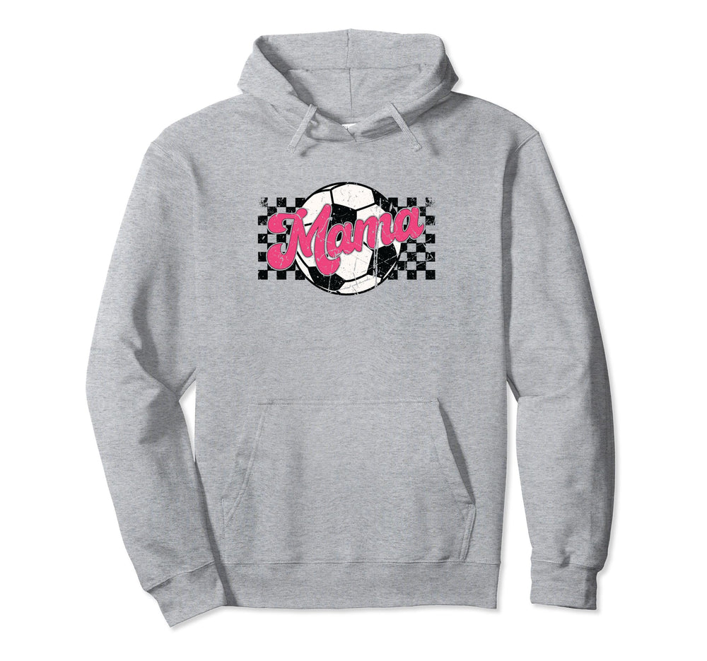 Soccer Mama Checkered Funny Sporty Hoodie - Graphic Print Unisex