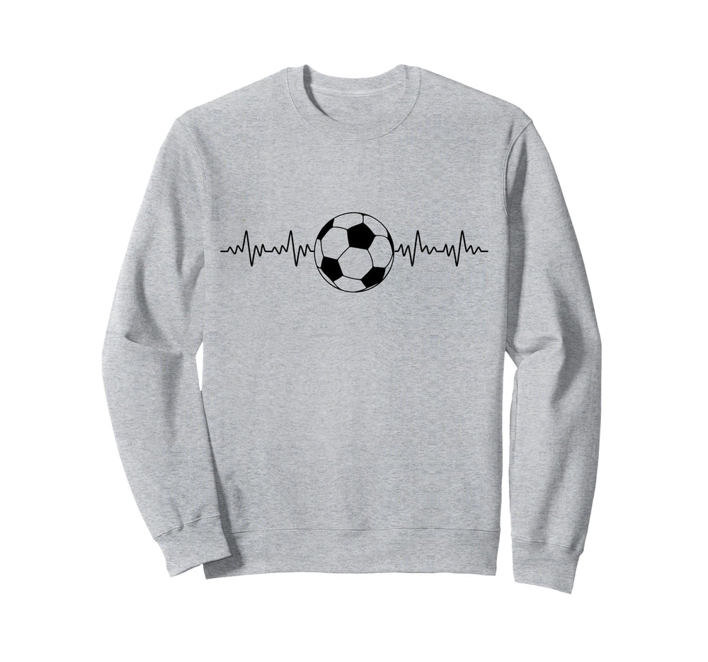 Football Heartbeat Soccer Lovers Sweatshirt - Unique Graphic Men Women