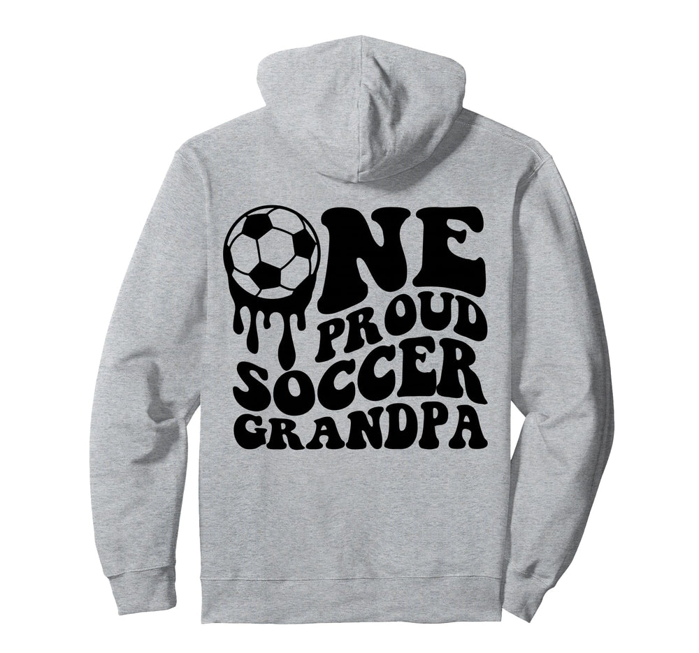 Proud Soccer Grandpa Soccer Ball Drip Hoodie - Graphic Print for Adults