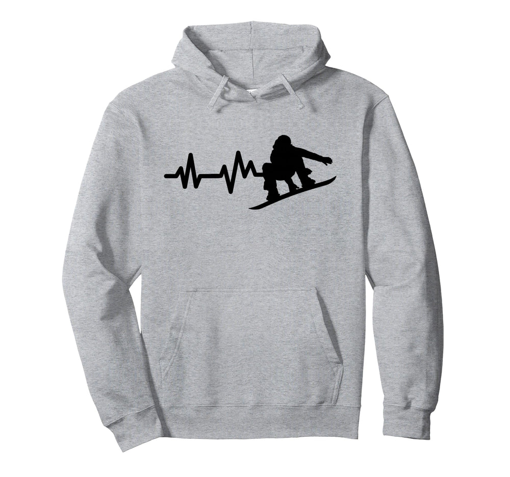 Snowboard Heartbeat Snowboarding Hoodie - Streetwear Style Men Women