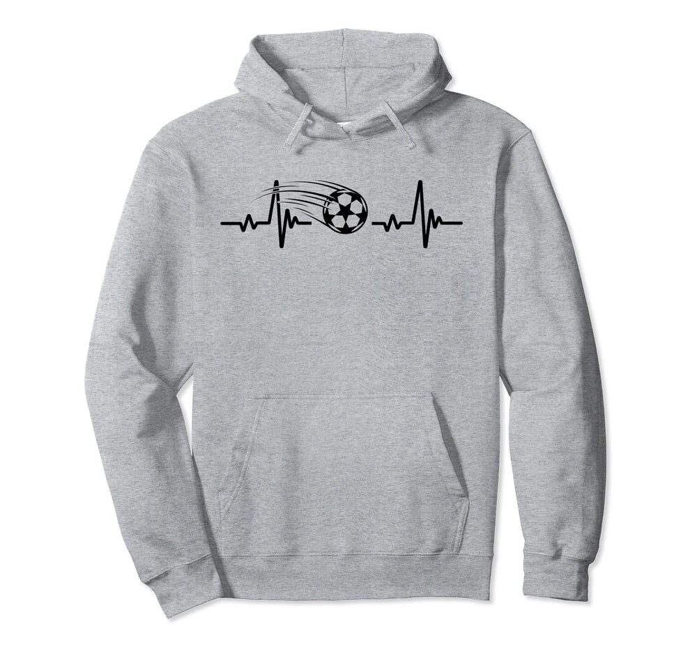 Soccer Heartbeat Tees Soccer Ball Heartbeat Hoodie - Trendy Graphic Unisex