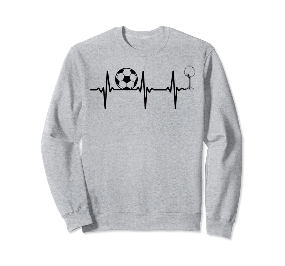 Soccer Heartbeat Wine Soccer Player Sweatshirt - Streetwear Style Unisex