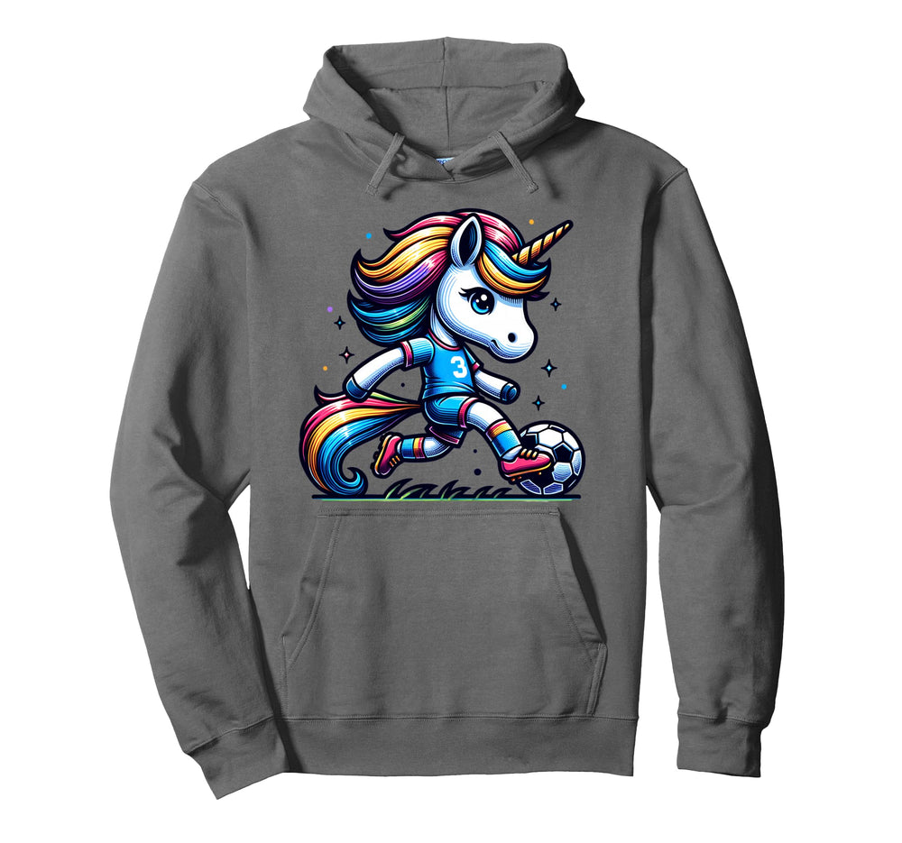 Footballer Unicorn Fans Soccer Team Hoodie - Minimalist Print Men Women