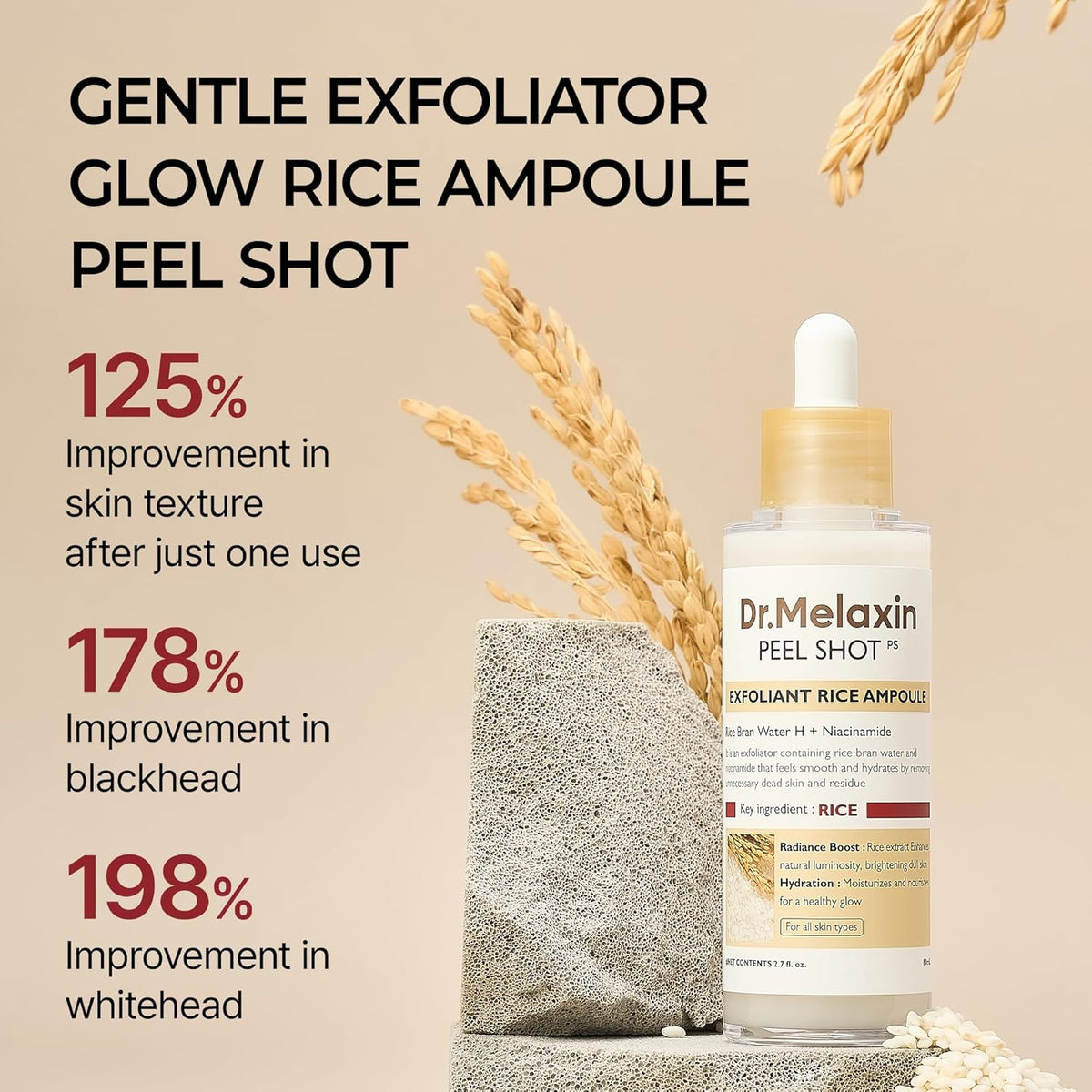 Dr. Melaxin Peel Shot Exfoliant Rice Ampoule - Snipetell