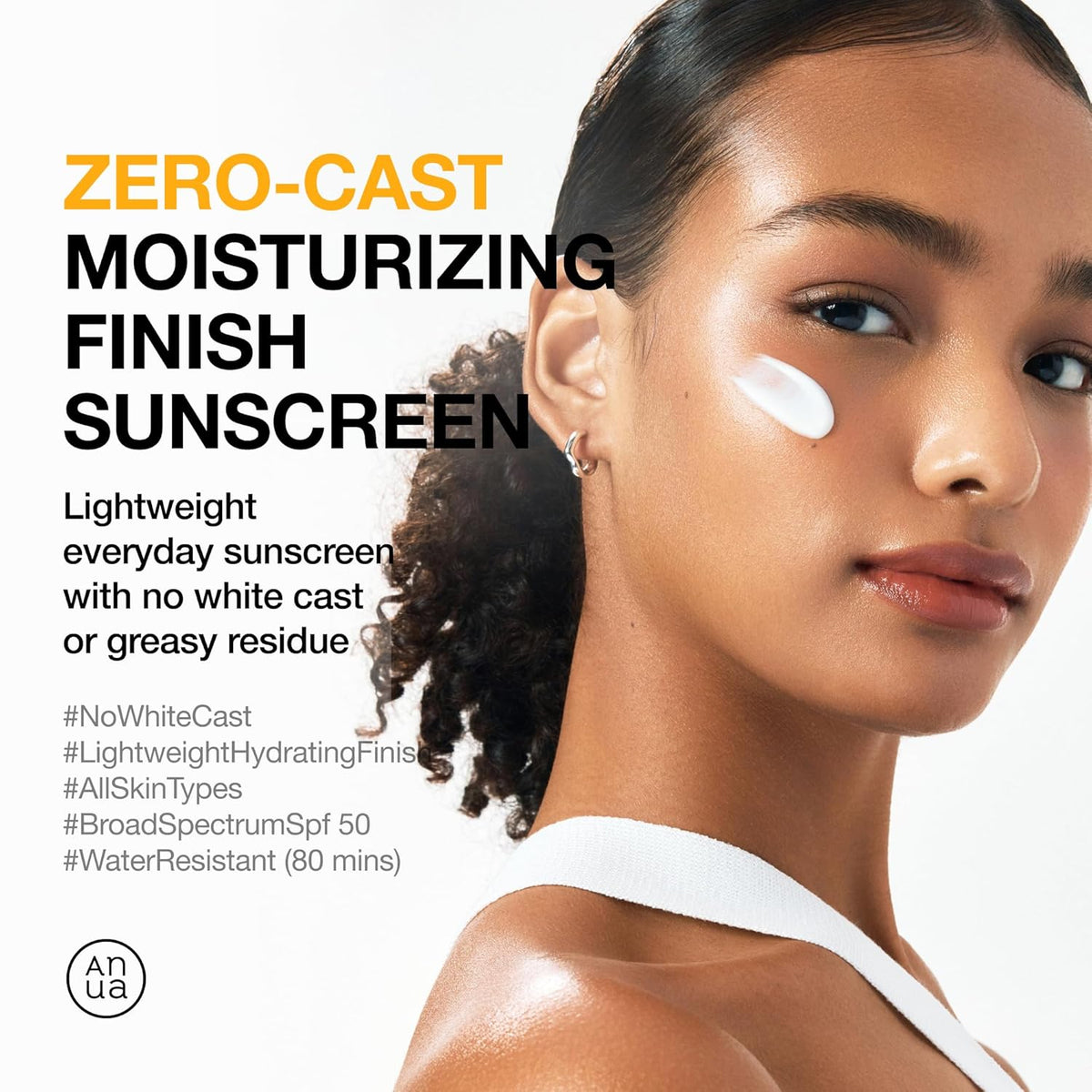 ANUA Zero-Cast Moisturizing Finish Sunscreen SPF50+ PA++++ - Snipetell