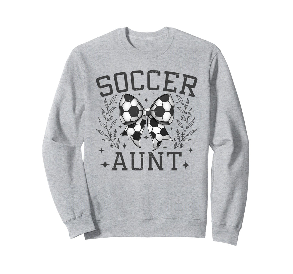 Coquette Bow Soccer Aunt Game Day Sweatshirt - Streetwear Style for Adults
