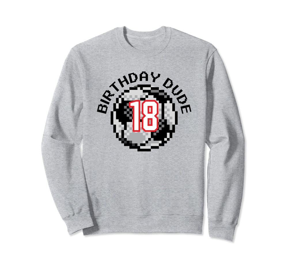 18 Year Old 18Th Birthday Dude 8 Bit Sweatshirt - Unique Graphic Men Women