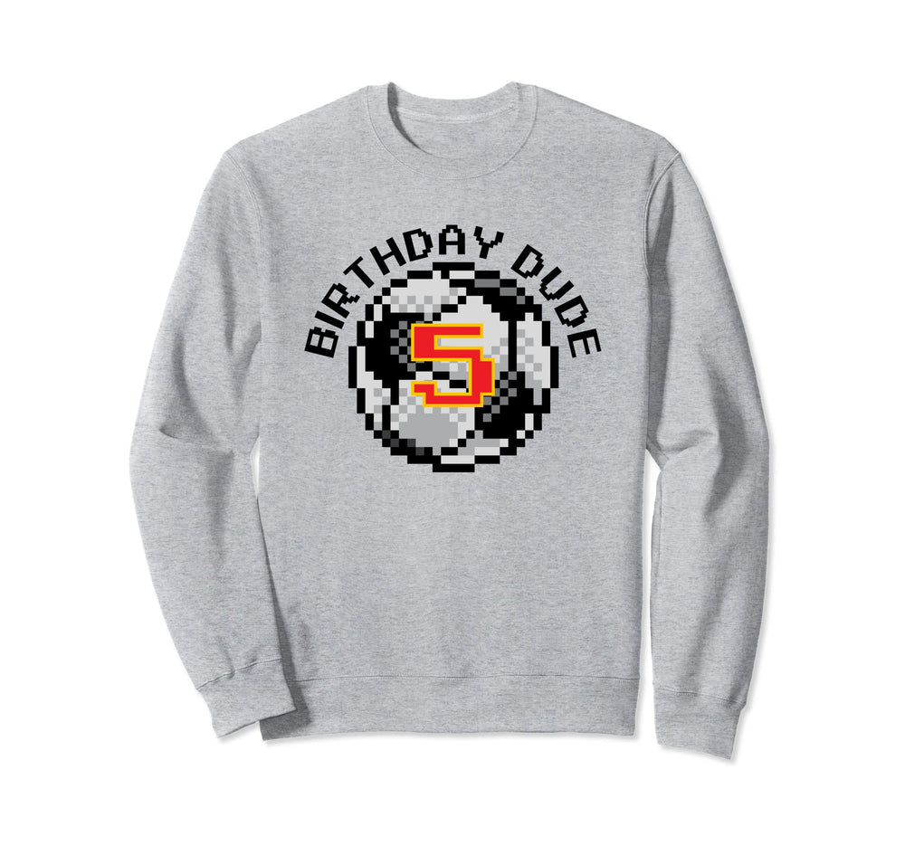 5 Year Old 5Th Birthday Dude 8 Bit Sweatshirt - Graphic Print for Adults
