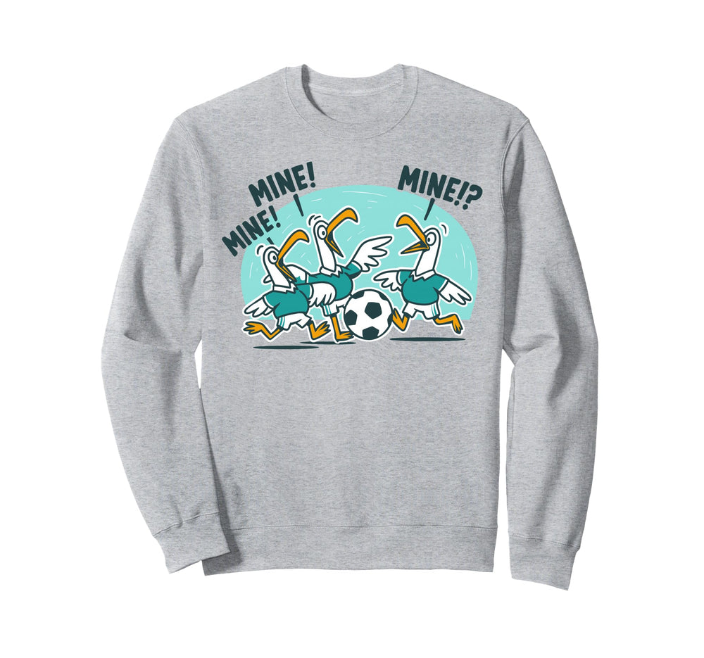 Funny Bird Playing Soccer Ocean Sweatshirt - Custom Art Print for Adults