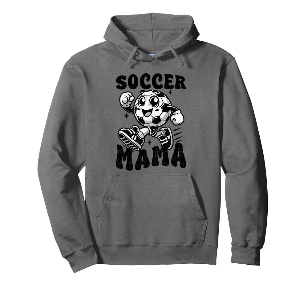 Checkered Soccer Mama Soccer Mom Game Day Hoodie - Graphic Print Unisex