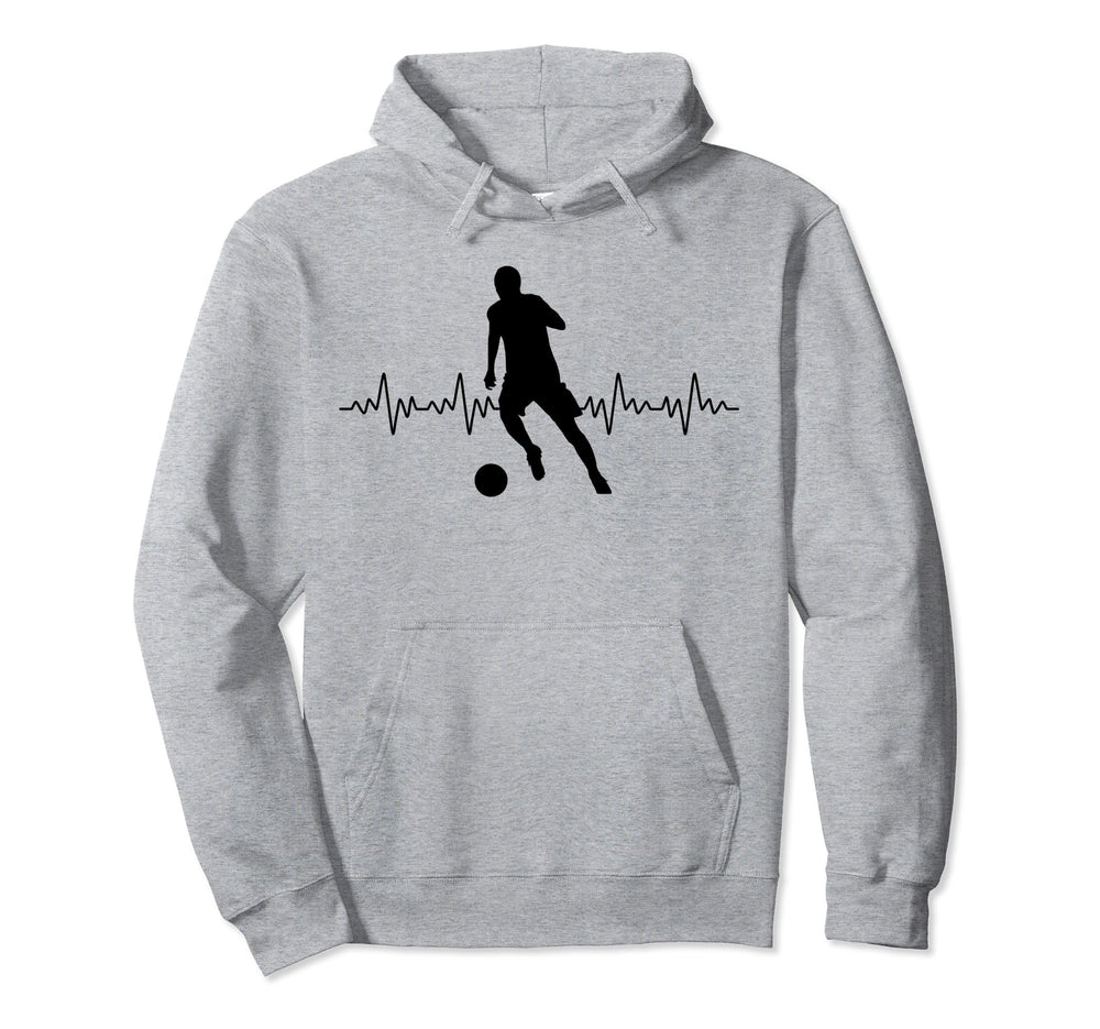 Football Heartbeat Soccer Lovers Hoodie - Novelty Apparel Men Women