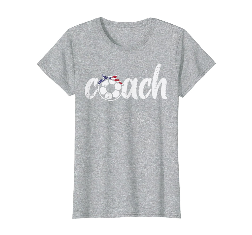 Coach Soccer American Flag Bandana T-Shirt - Trendy Graphic Unisex