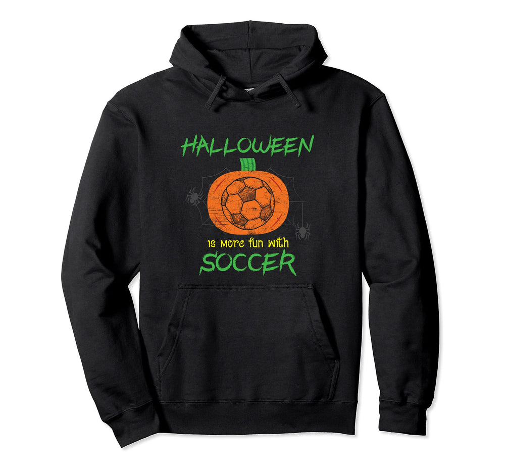 Soccer Player Coach Pumpkin Carving Hoodie - Unique Graphic Men Women