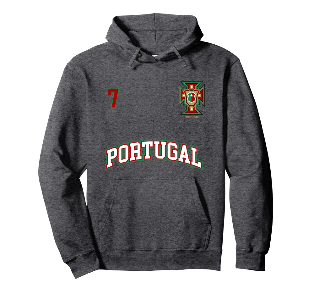 Portugal Number 7 Soccer Team Sports Hoodie - Graphic Print Men Women