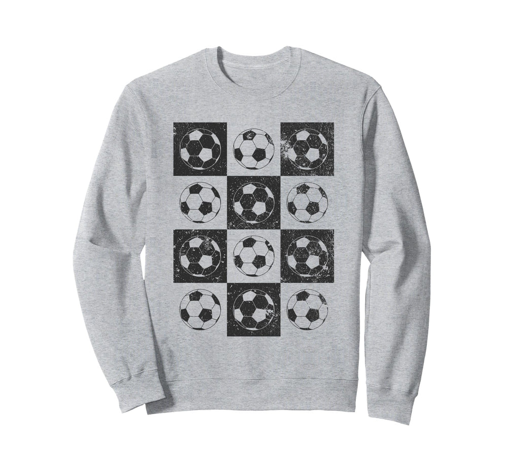 Checkerboard Checkered Soccer Sweatshirt - Fun Novelty Design for Adults